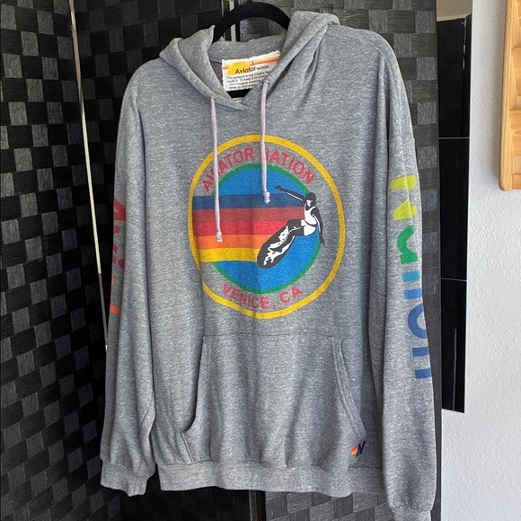 Aviator Nation Heather Gray Hoodie - Picture 8 of 8